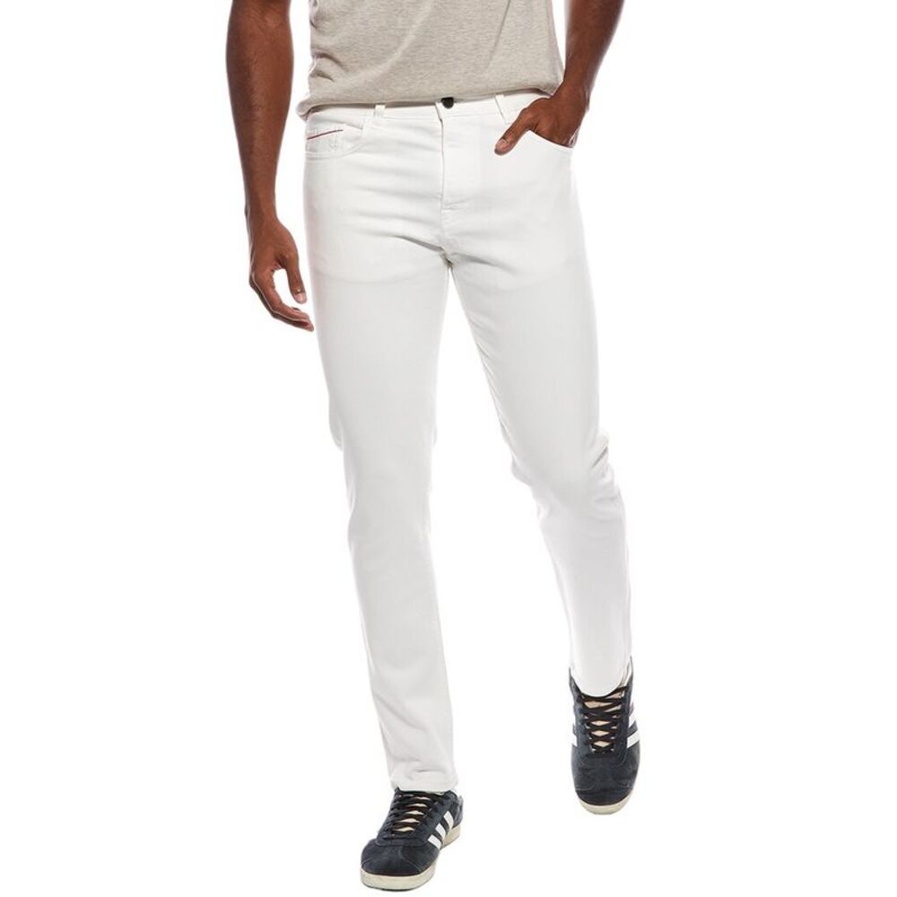 Isaia Mens  Denim Trouser, White